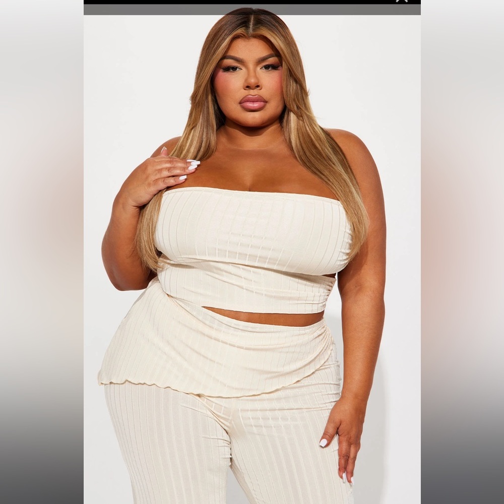 Two Piece Ribbed Pant Set